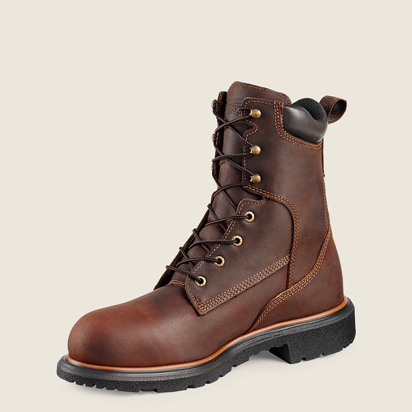 Red Wing Mens Safety Boots - Dynaforce® - 8-inch Waterproof Toe - Brown - YRU846395